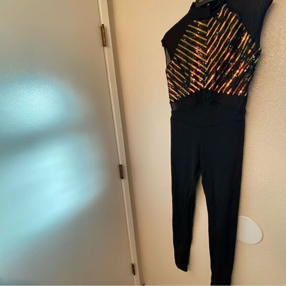 WEISSMAN Dance Costume unitard jumpsuit Hit Me With A Hot Note 13784 LC child - Picture 5 of 14